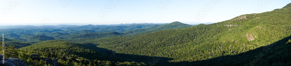 Panorama of the Blue Ridge Mountains.