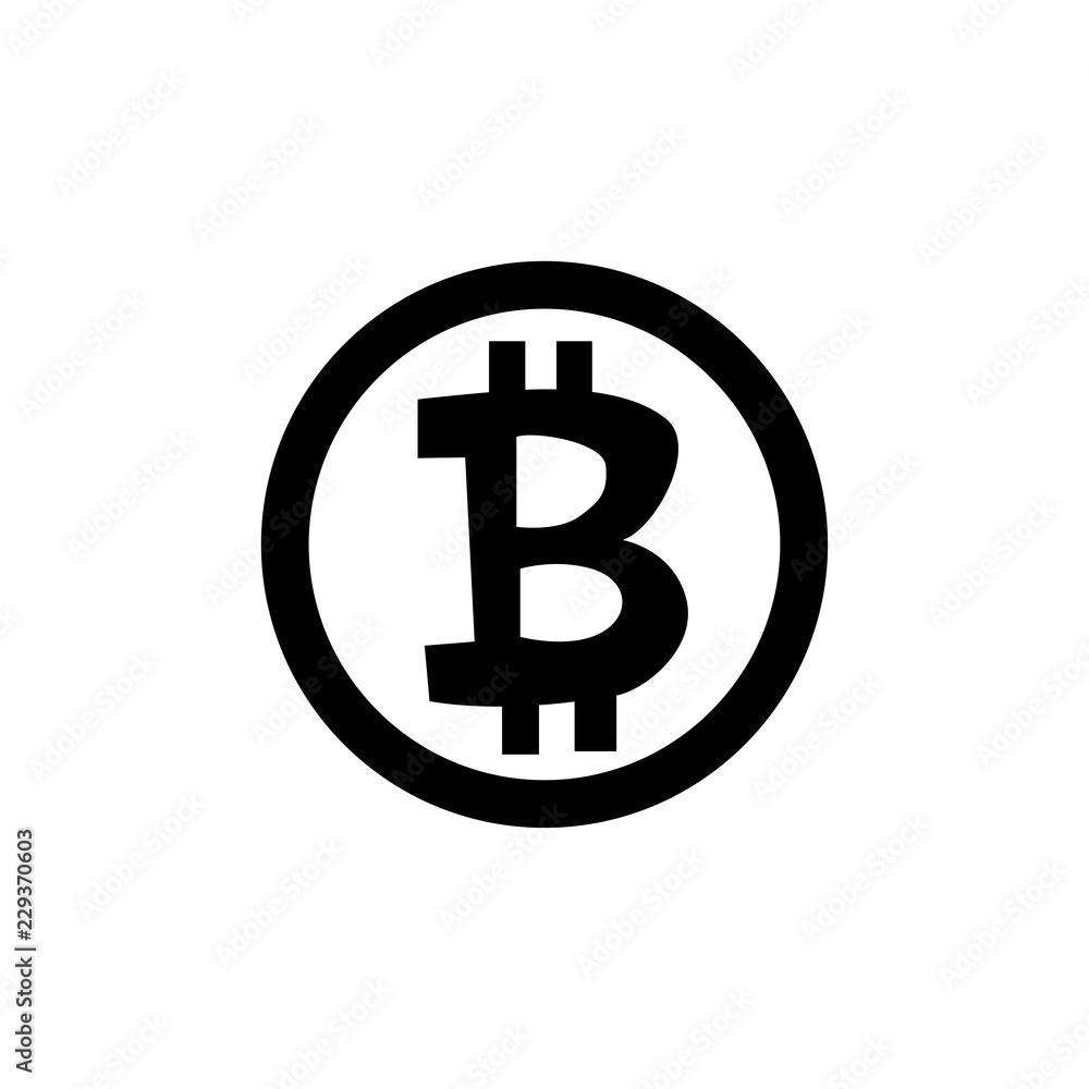 Bitcoin icon vector Bitcoin icon vector