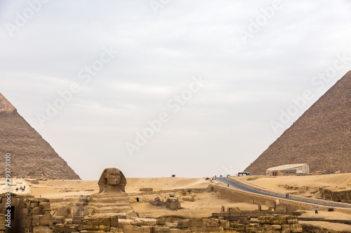 Pyramids and Sphinx in Gisa