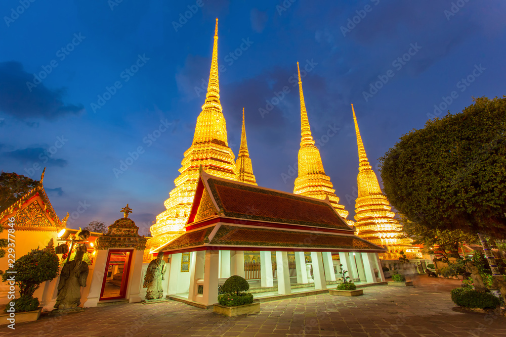 Fototapeta premium Wat Pho Temple or Wat Phra Chetuphon in Bangkok, Thailand.