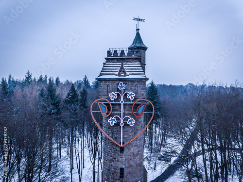 Spiegelslustturm Herz, Kaiser-Wilhelm-Turm, Marburg an der Lahn