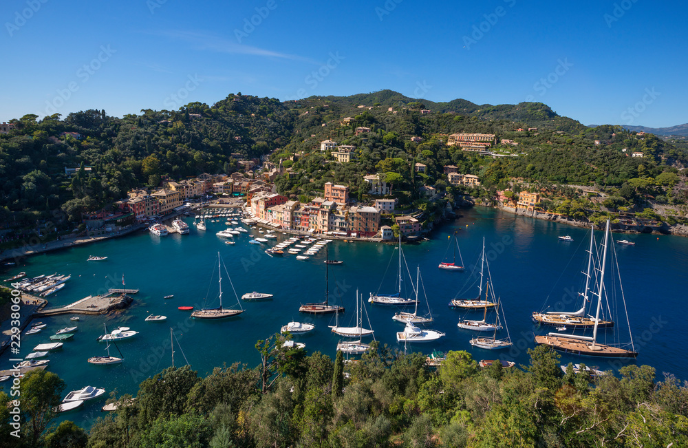the beautiful village of Portofino, village near Genoa, Italy