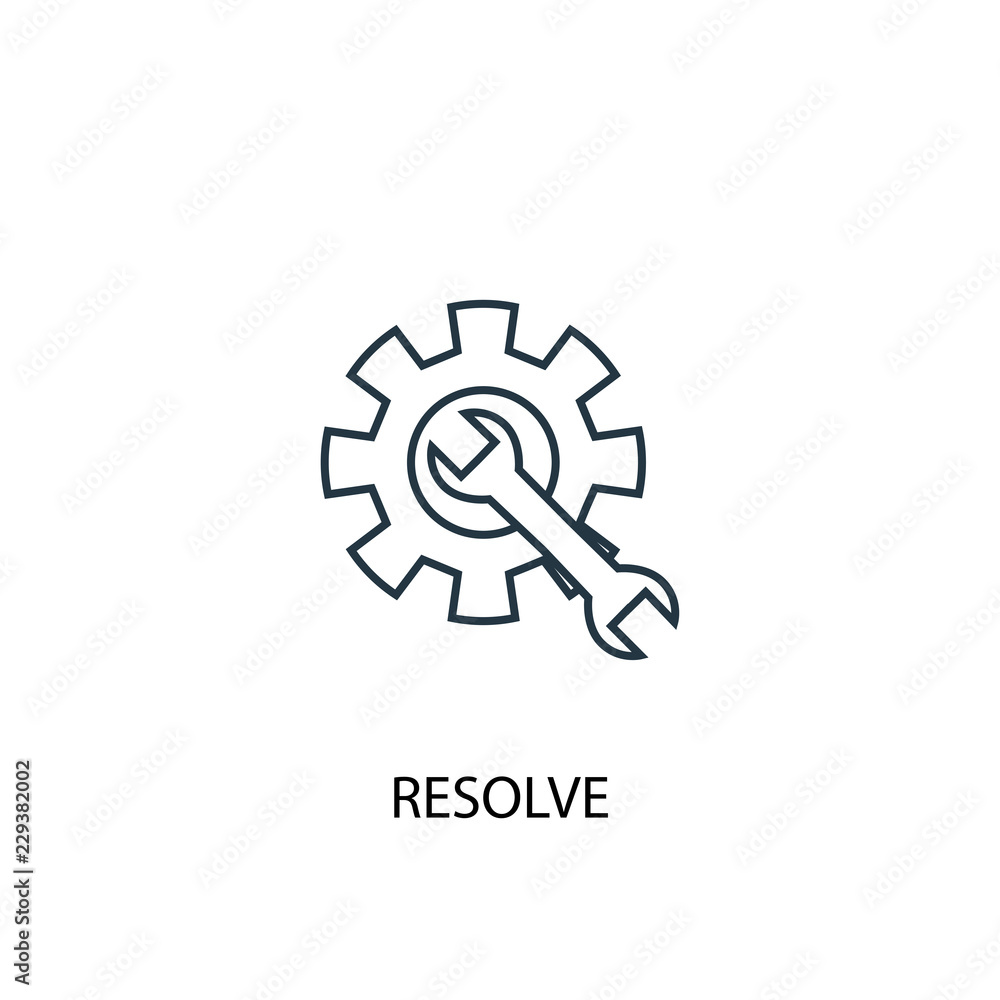 resolve concept line icon. Simple element illustration. resolve concept