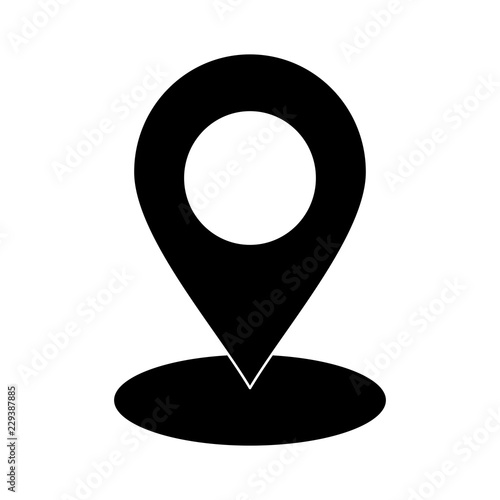 Maps and location glyph black  icon