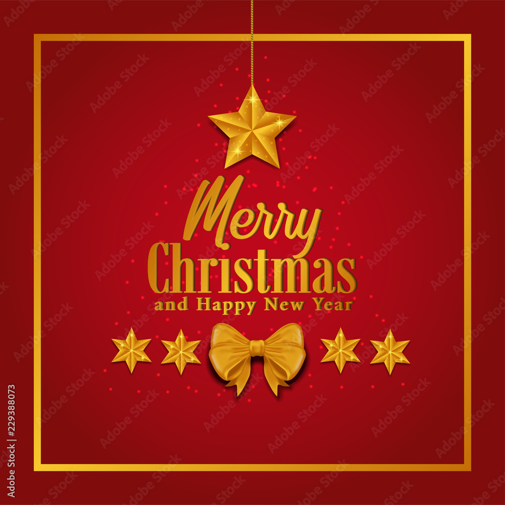Christmas template with golden colour Christmas template with golden colour