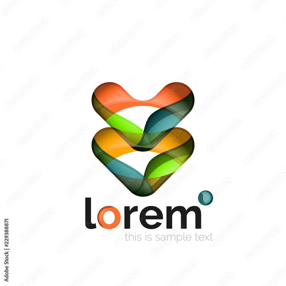 Geometric convergence vector business icon Geometric convergence vector business icon