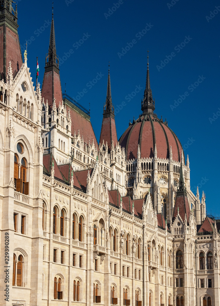 The Hungarian Parliament in Hungary, Budapest 
