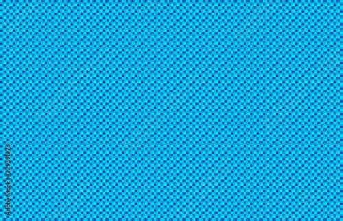 Aqua Blue Woven Basketweave Abstract Background. Repeated braiding of horizontal and vertical stripes creates a basket weave pattern in aqua and blue, woven with strands of various widths.