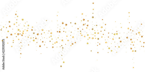 Fotografia, Obraz Gold stars random luxury sparkling confetti. Scatt