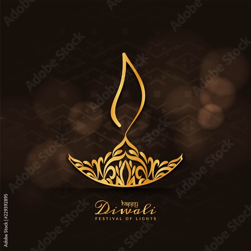 Abstract Happy Diwali festival vector greeting background
