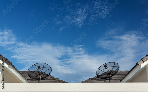 Satellite dishes daytime