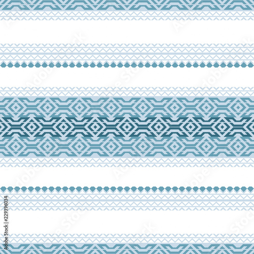 Merry Christmas. Seamless pattern with a winter theme in ethno style. Geometric shapes, triangle, square, rhombus. Tribal motifs Scandinavian, Indian. 