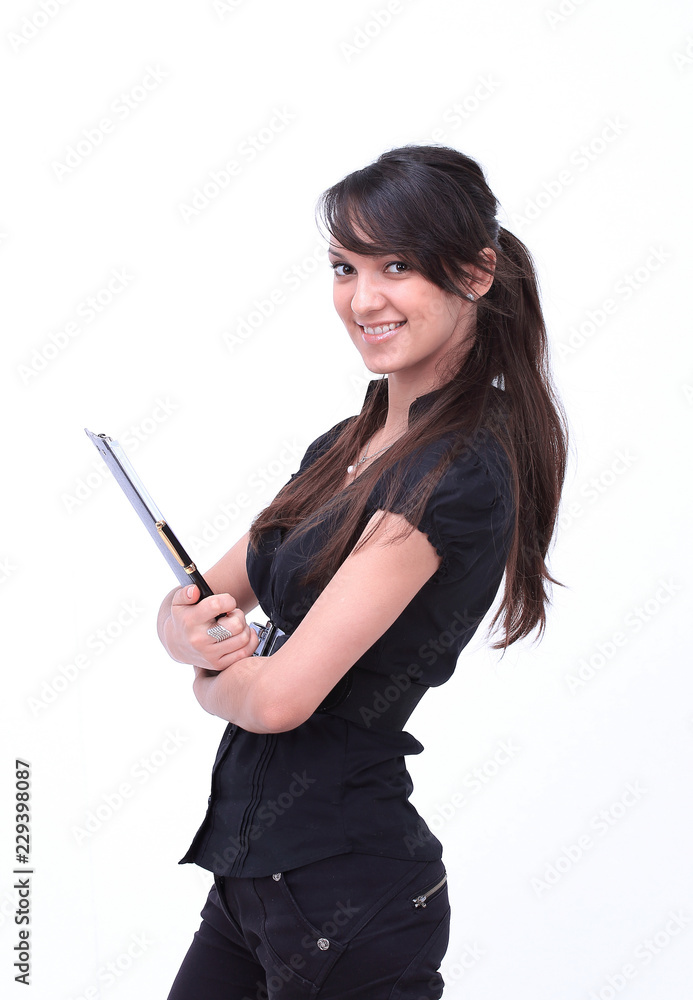 modern business women with documents.isolated on white. modern business women with documents.isolated on white.