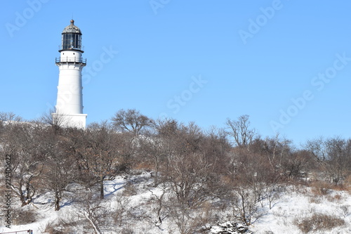 winter lighthouse snow ice
