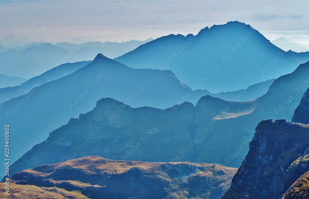 Bergketten, Pizolgebiet, Ostschweiz