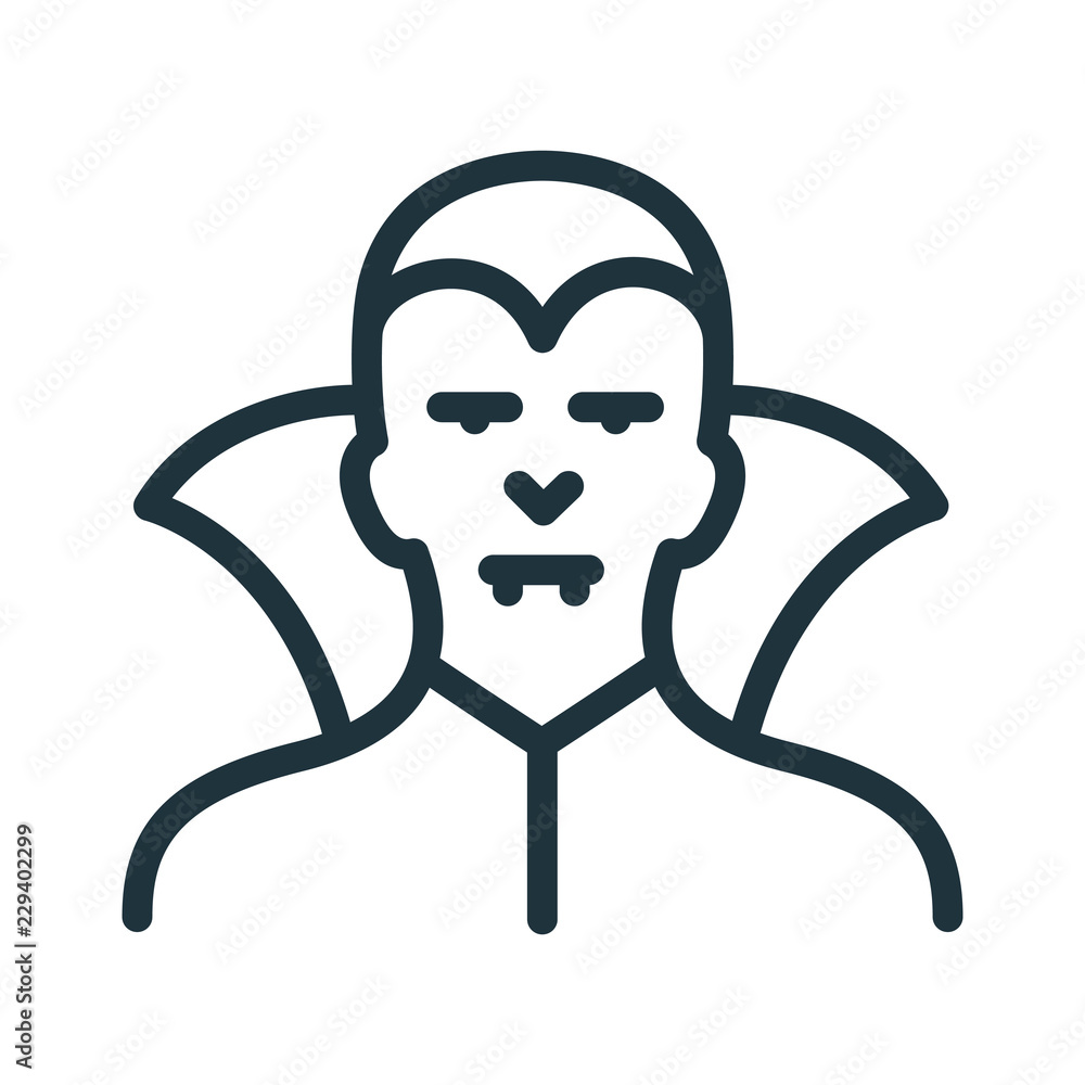 Vampire Dracula Fangs Halloween Minimal Flat Line Stroke Icon Pictogram Vampire Dracula Fangs Halloween Minimal Flat Line Stroke Icon Pictogram
