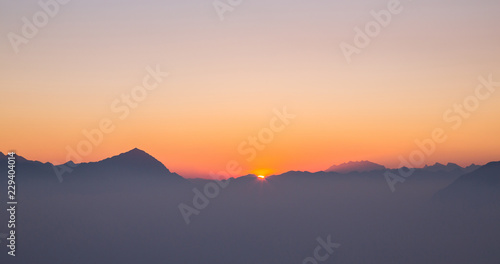 tramonto alpino © Silvano Rebai