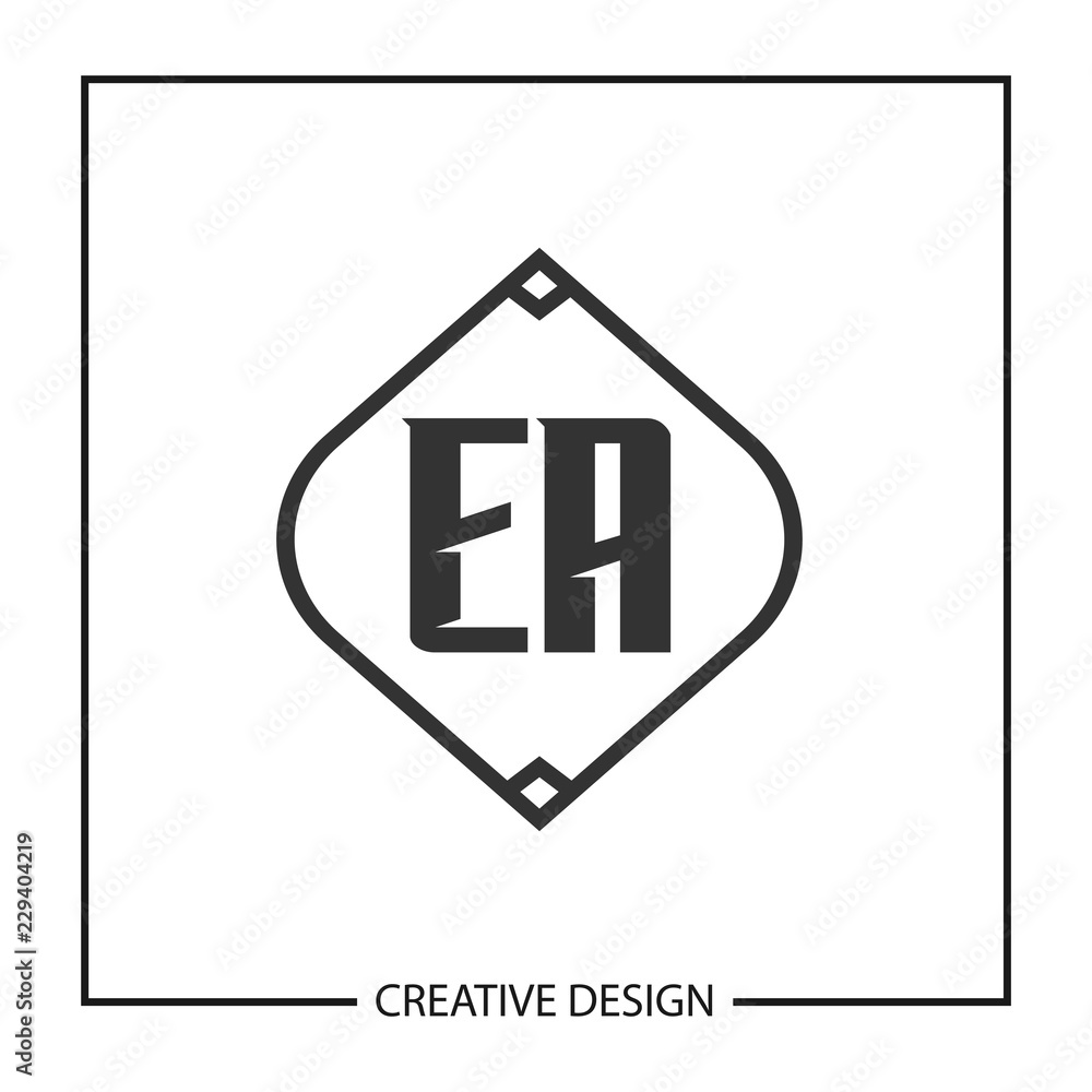 Initial Letter EA Logo Template Design