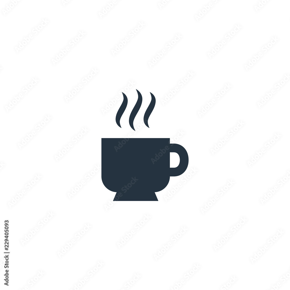 Cup isolated icon on white background, coffee set, logo and sign Cup isolated icon on white background, coffee set, logo and sign