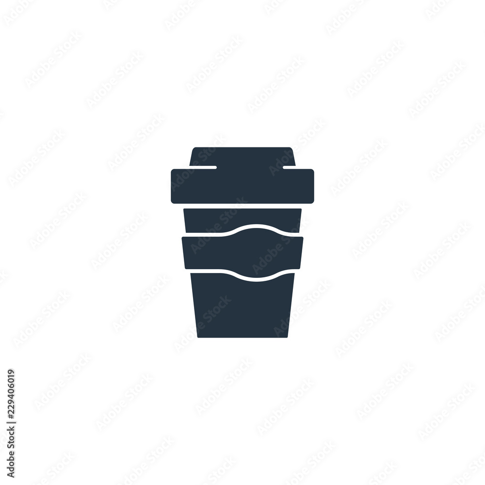 Paper cup isolated flat icon on white background, 400 coffee set, logo and sign Paper cup isolated flat icon on white background, 400 coffee set, logo and sign