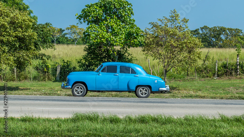 old car on the road