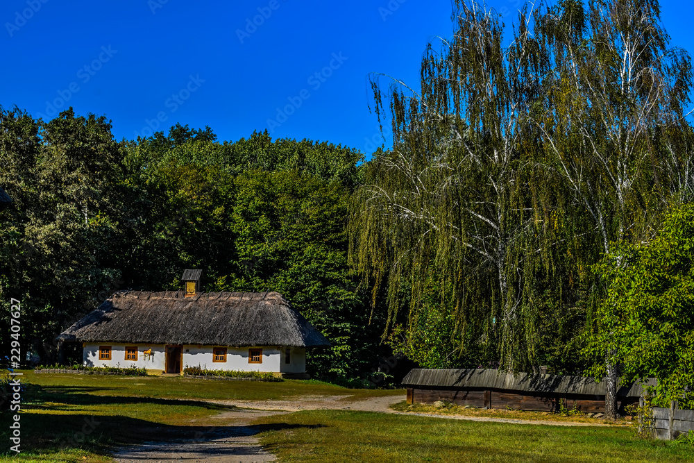 old house and square in front of the church