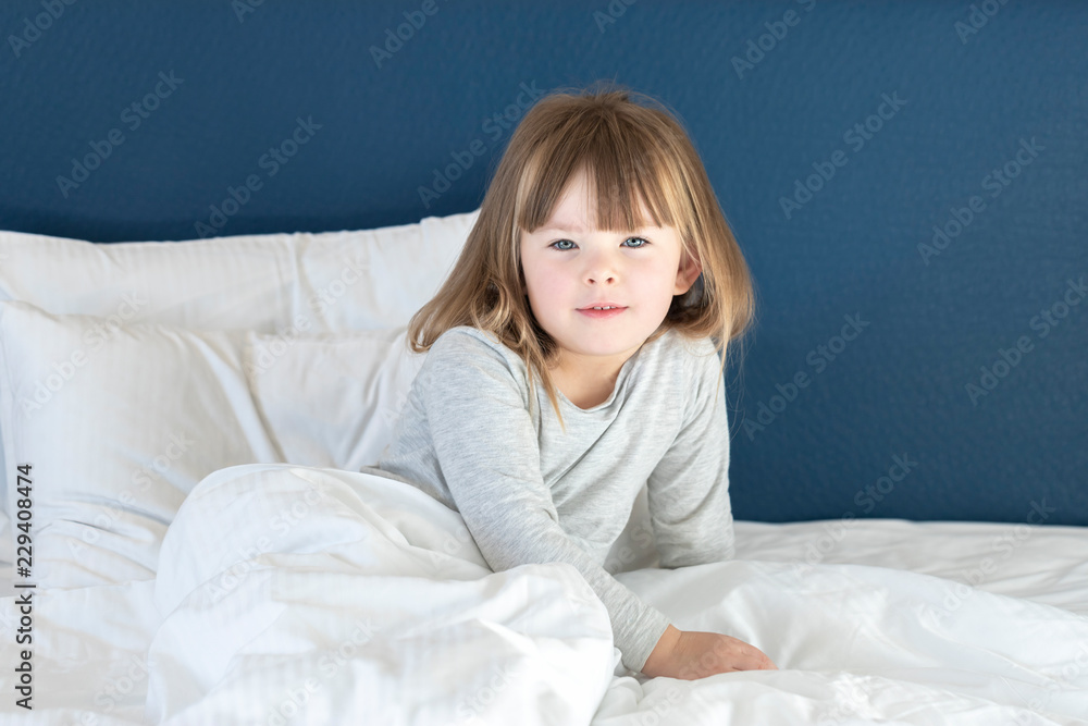 Girl stretching on the bed Girl stretching on the bed