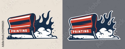 Vintage serigraphy colorful concept