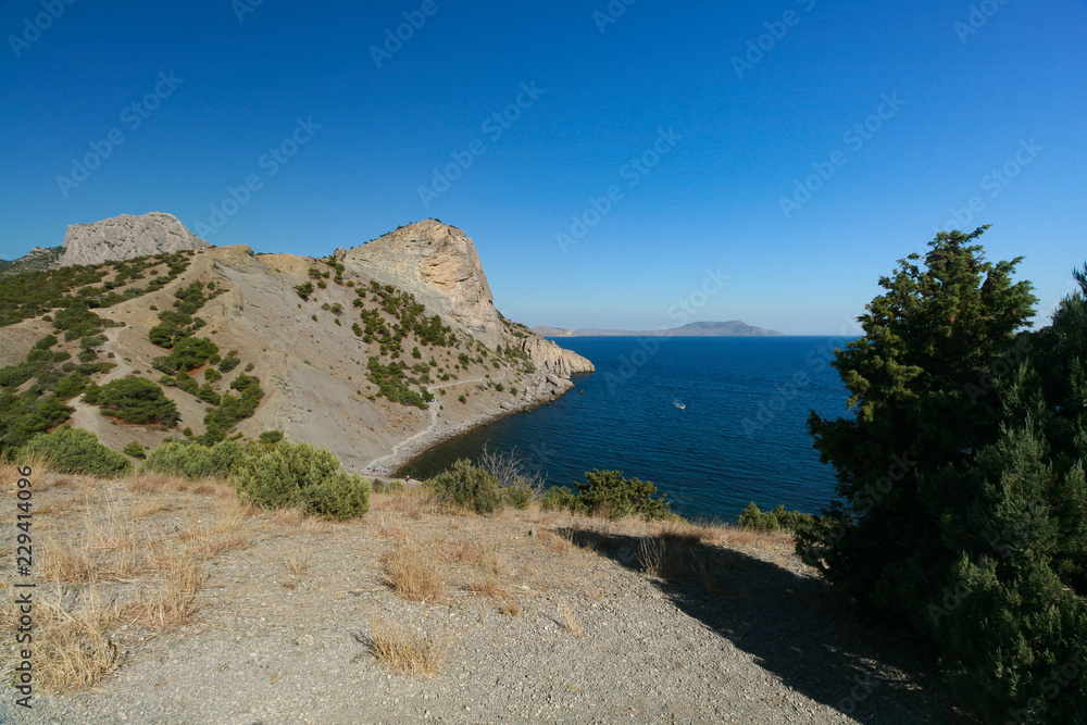 Fototapeta premium The Black sea near the village of Noviy Svet, Crimea.