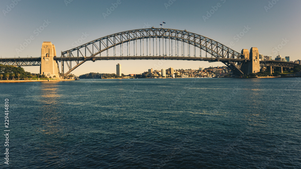 The Harbour Bridge and the bay of Sydney, Sydney, Australia