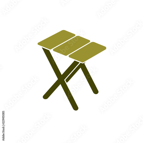Camping stool icon