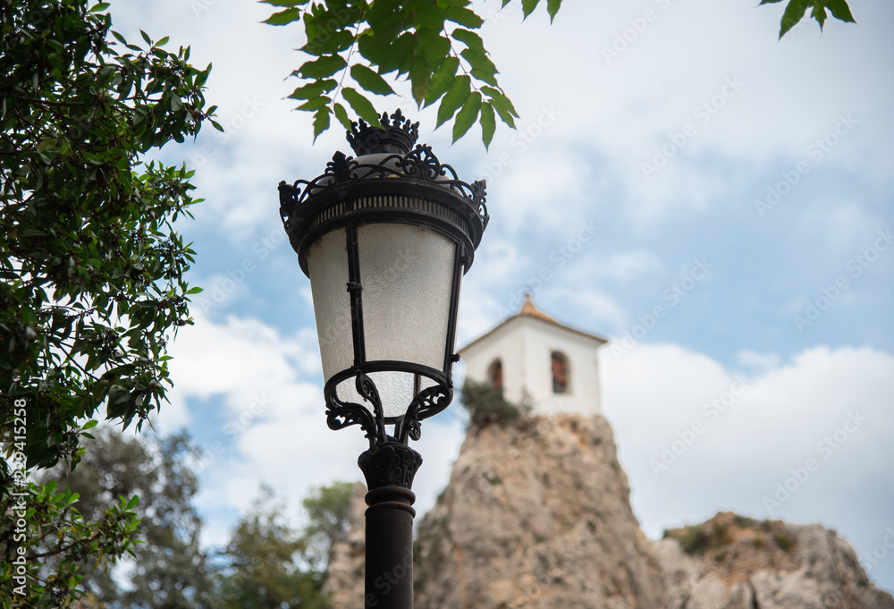 Lamp and church
