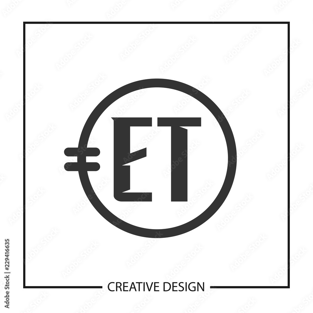 Initial Letter ET Logo Template Design Initial Letter ET Logo Template Design