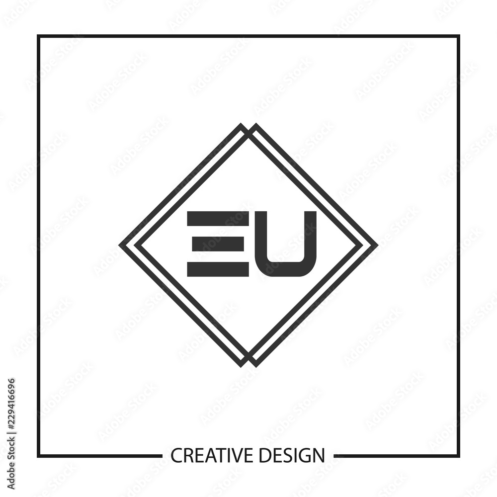 Initial Letter EU Logo Template Design Initial Letter EU Logo Template Design
