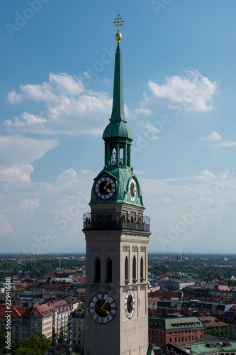 St. Peter's Church Clock Tower (Peterskirche). Munich, Germany
