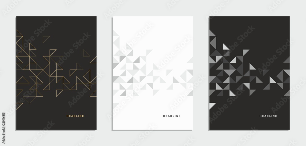 Fototapeta Abstract geometric technological brochure, flyer, corporate identity.