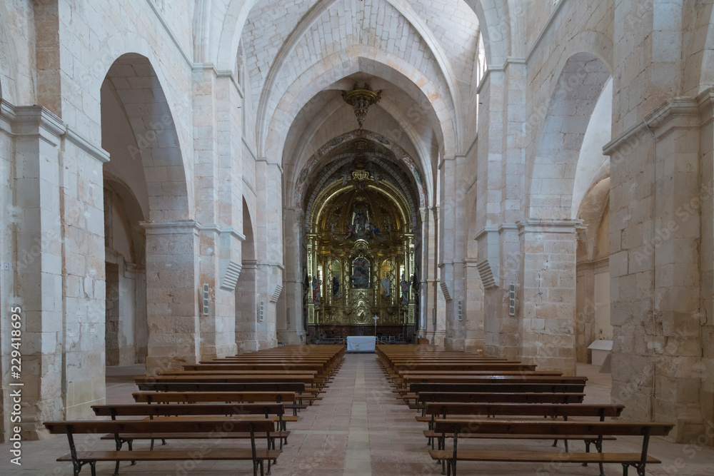Interior of church in Santa María de Huerta