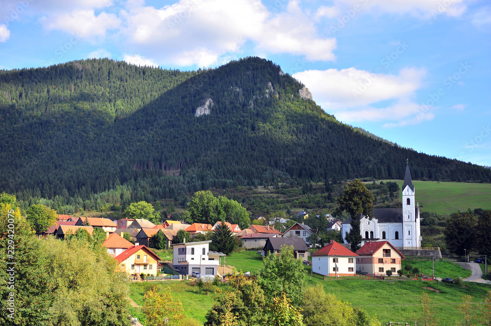 Summer view of village in Tatras mountains