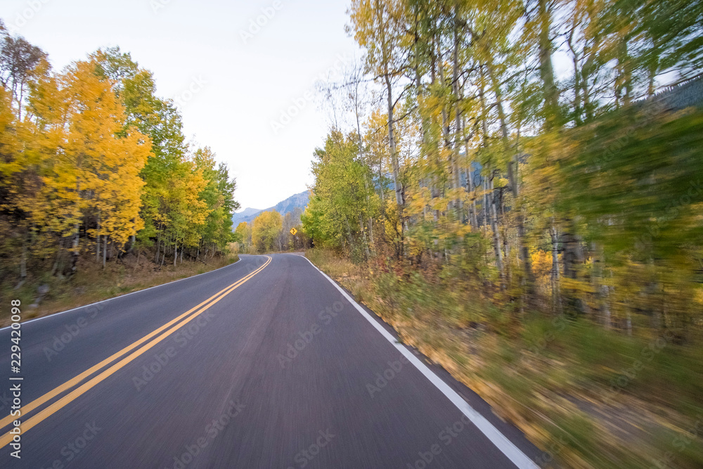 Driving in Mountains During Fall Driving in Mountains During Fall