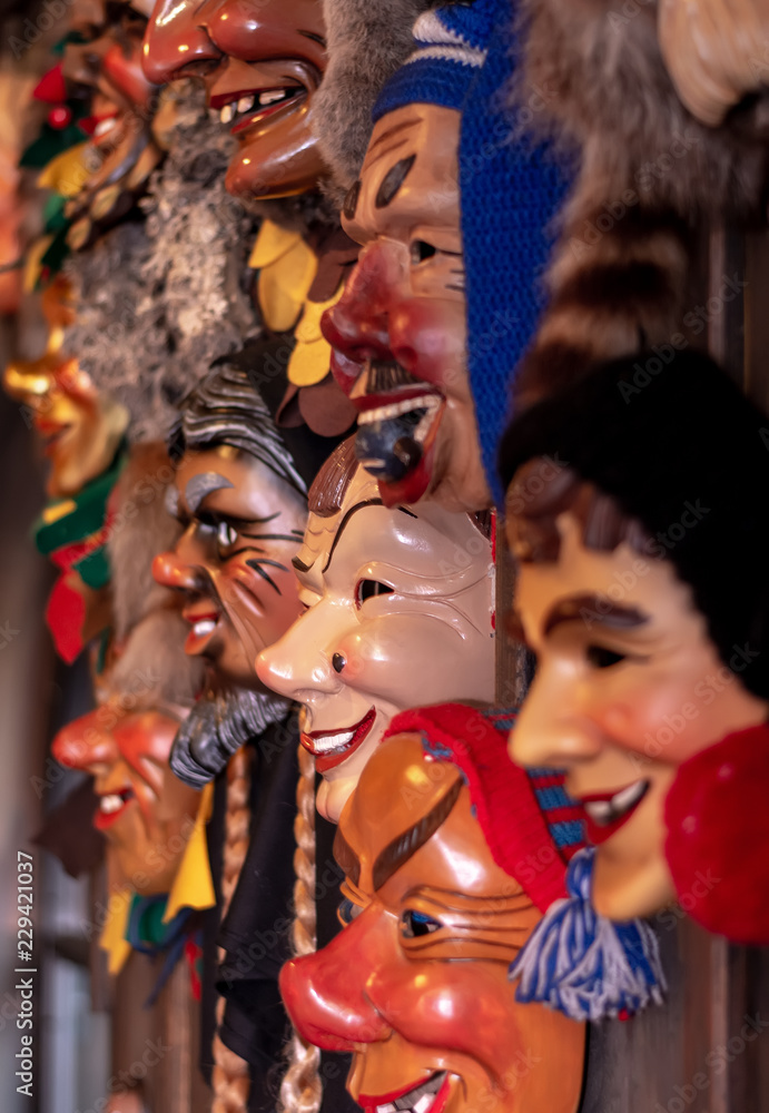 traditional masks, Narrenscheune