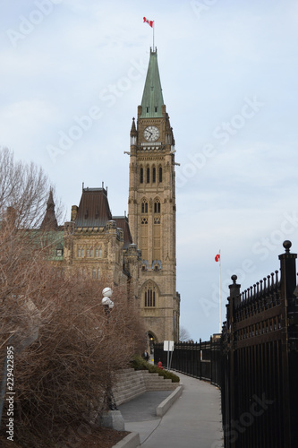 Parliament Hill in Ottawa with Parliamentary and Departmental Buildings