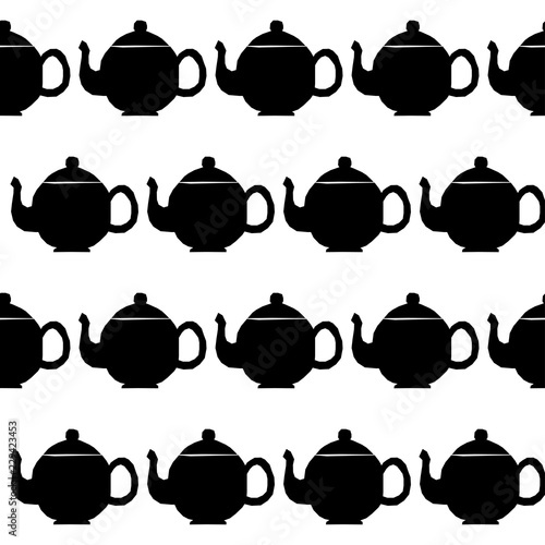 Handmade contrast seamless pattern. Childish craft monochrome wallpaper for birthday card, baby nappy, school party advertising, shop sale poster, holiday wrapping paper, textile, bag print etc.