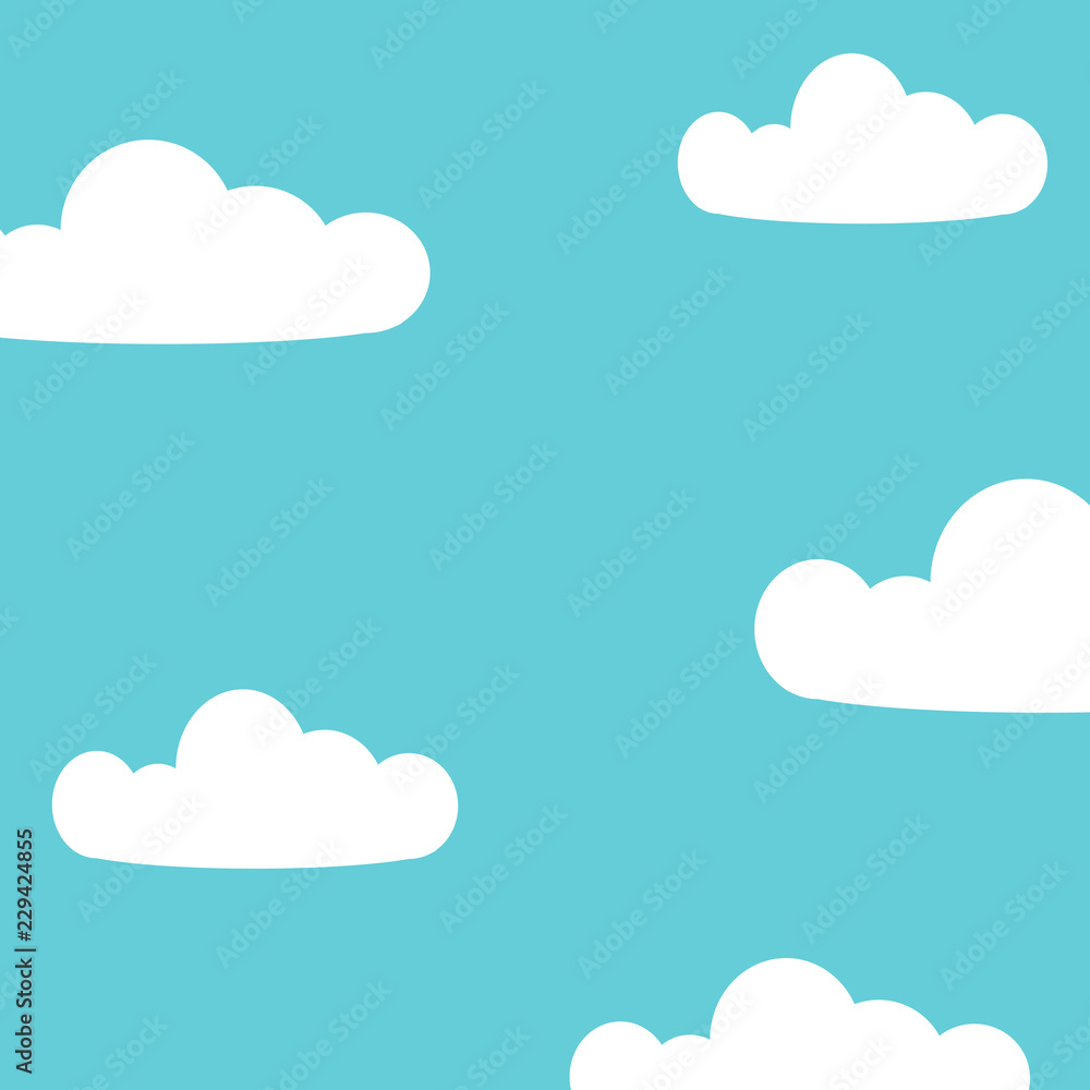  Sky clouds background vector illustration.
