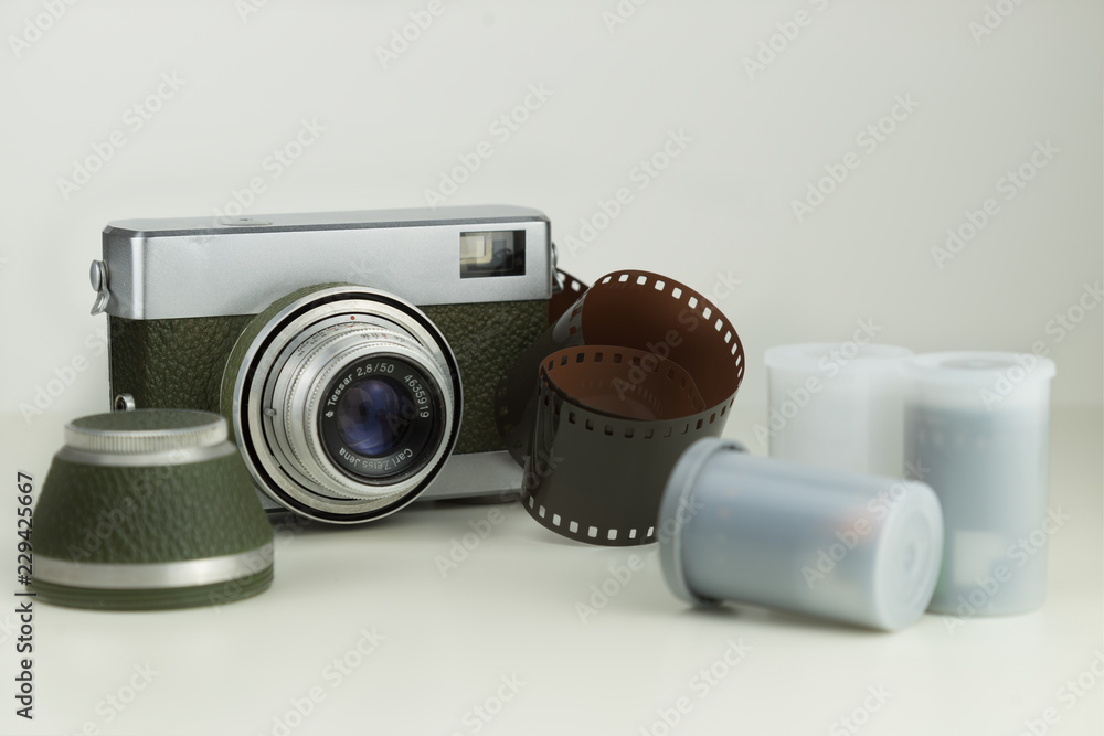 Alte vintage Kamera Filmdosen