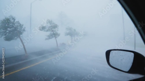 Powerful Hurricane Making Landfall