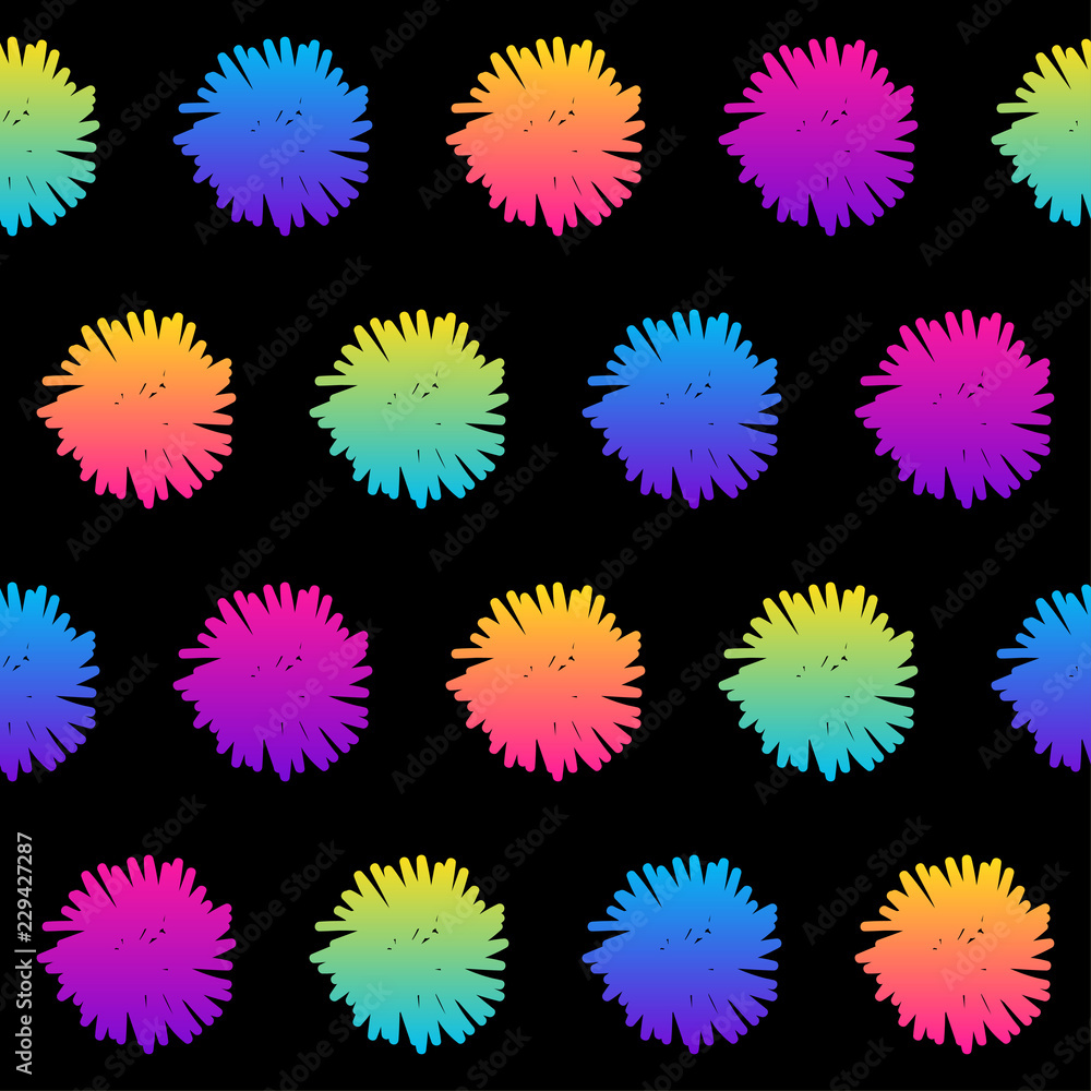 Abstract rainbow seamless pattern background. Modern swatch for greeting card, birthday party invitation, menu, wallpaper, holiday shop sale, bag print, t shirt, workshop advertising etc.