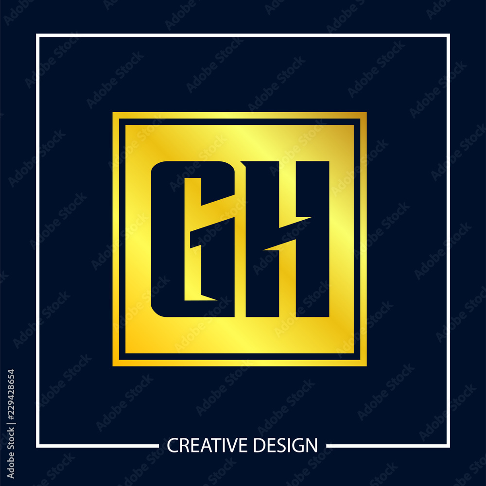 Initial Letter GH Logo Template Design Initial Letter GH Logo Template Design