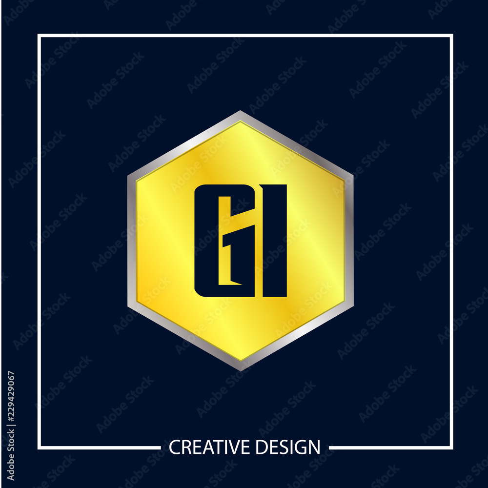 Initial Letter GI Logo Template Design Initial Letter GI Logo Template Design