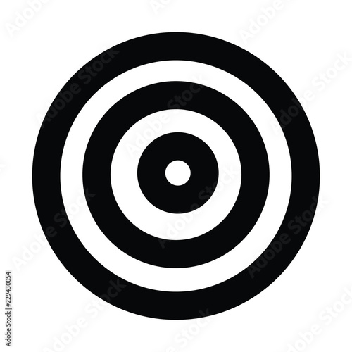 A black and white silhouette of a target