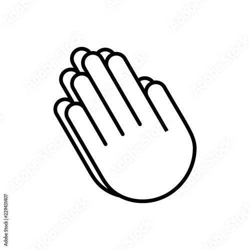 Beten - Icon, Symbol, Piktogramm, grafisches Element - Vektor - schwarz